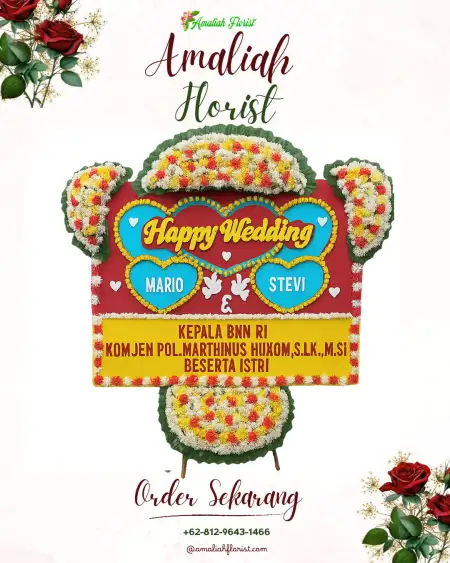 Papan Bunga Pernikahan Bumi Wiyata Depok
